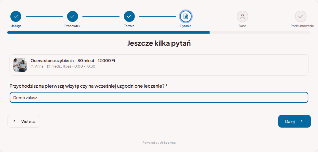 System rezerwacji dla stomatologów – Pytanie wstępne do rezerwacji wizyty stomatologicznej: Przychodzisz na pierwszą wizytę czy na uzgodnione wcześniej leczenie? System rezerwacji dla stomatologów – Pytanie wstępne do rezerwacji wizyty stomatologicznej: Przychodzisz na pierwszą wizytę czy na uzgodnione wcześniej leczenie?