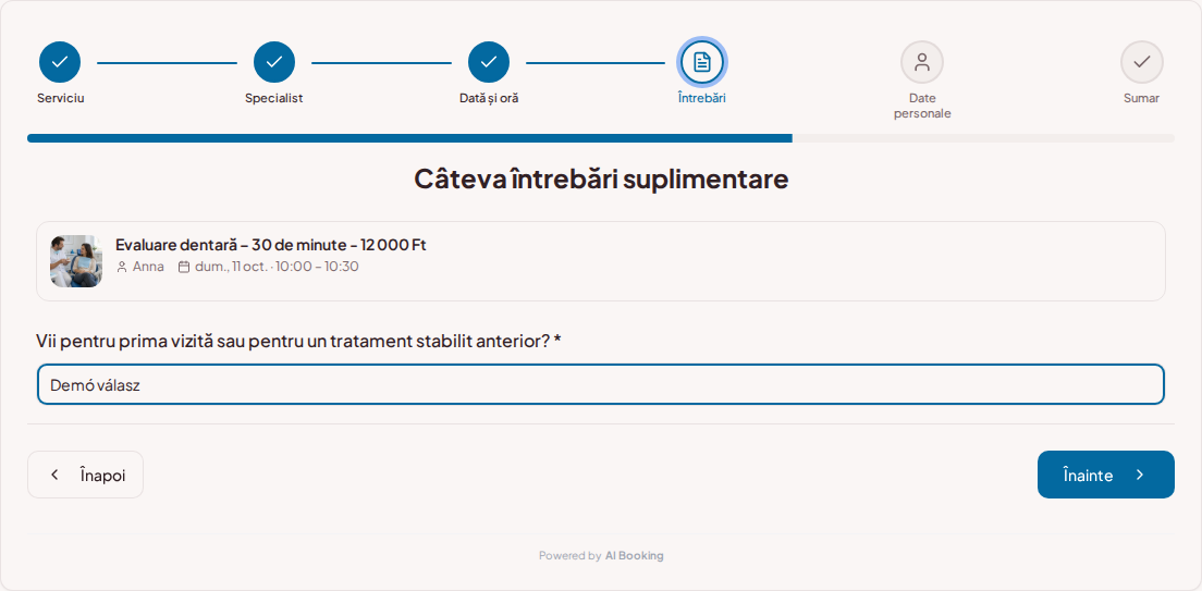 Sistem de programări pentru stomatologi – Întrebare prealabilă pentru vizita stomatologică: Vii pentru prima vizită sau pentru un tratament stabilit anterior? Sistem de programări pentru stomatologi – Întrebare prealabilă pentru vizita stomatologică: Vii pentru prima vizită sau pentru un tratament stabilit anterior?
