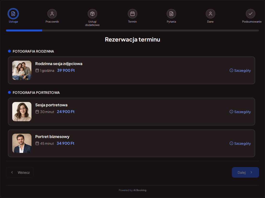 Rezerwacje online dla fotografów – Pakiety sesji rodzinnych, portretowych i biznesowych ze zdjęciami, cenami i czasem trwania Rezerwacje online dla fotografów – Pakiety sesji rodzinnych, portretowych i biznesowych ze zdjęciami, cenami i czasem trwania