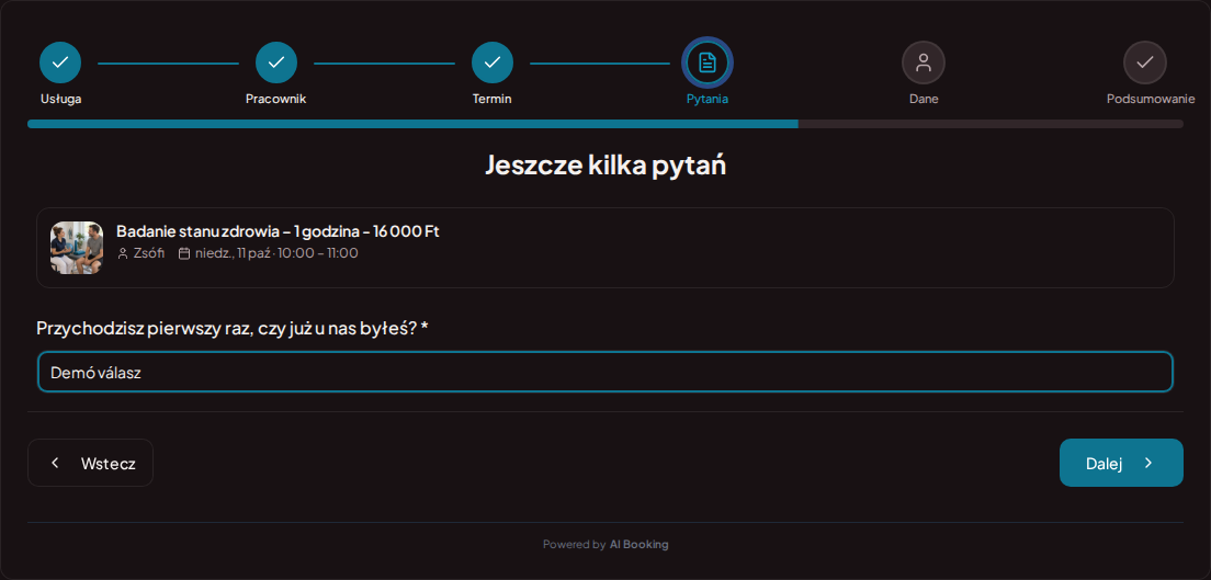 System rezerwacji dla fizjoterapeutów – Pytanie wstępne do rezerwacji fizjoterapii: Przychodzisz pierwszy raz czy już u nas byłeś? System rezerwacji dla fizjoterapeutów – Pytanie wstępne do rezerwacji fizjoterapii: Przychodzisz pierwszy raz czy już u nas byłeś?