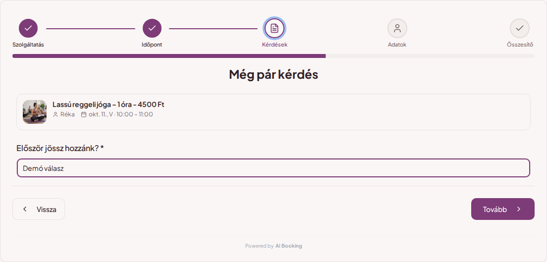 Időpontfoglaló rendszer jóga- és pilatesórákhoz – Jógaóra előzetes foglalási kérdése: Először jössz hozzánk?