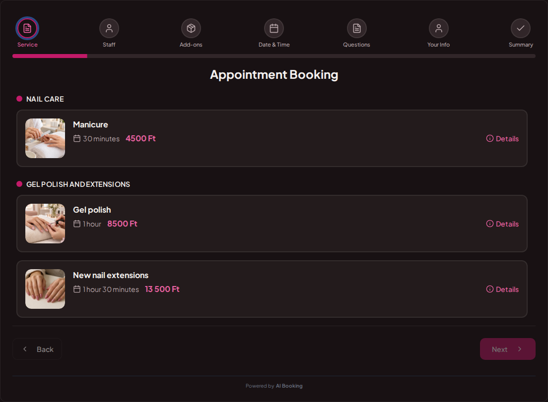 Online booking for nail salons – Gel polish, manicure and nail extensions with photos, prices and treatment times Online booking for nail salons – Gel polish, manicure and nail extensions with photos, prices and treatment times