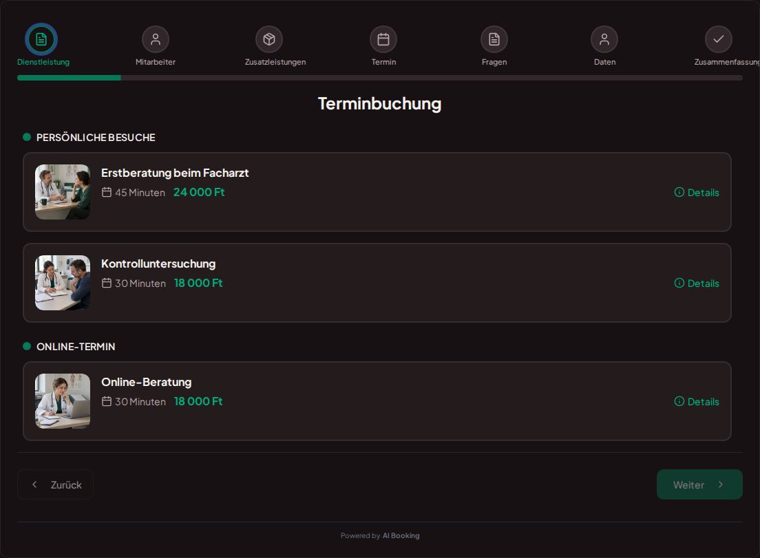 Terminbuchungssystem für Privatärzte – Erstberatung beim Facharzt, Kontrolluntersuchung, Online-Konsultation mit Preisen, Dauer und Kategorien Terminbuchungssystem für Privatärzte – Erstberatung beim Facharzt, Kontrolluntersuchung, Online-Konsultation mit Preisen, Dauer und Kategorien