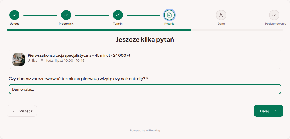 System rezerwacji dla prywatnych gabinetów lekarskich – Pytanie wstępne do rezerwacji wizyty lekarskiej: Chcesz umówić się na pierwszą wizytę czy na kontrolę? System rezerwacji dla prywatnych gabinetów lekarskich – Pytanie wstępne do rezerwacji wizyty lekarskiej: Chcesz umówić się na pierwszą wizytę czy na kontrolę?
