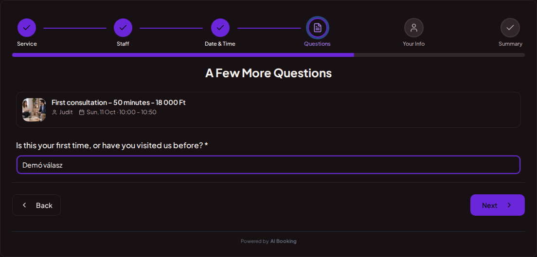 Appointment booking system for psychologists – Psychological consultation pre-booking question: Is this your first time, or have you visited us before? Appointment booking system for psychologists – Psychological consultation pre-booking question: Is this your first time, or have you visited us before?
