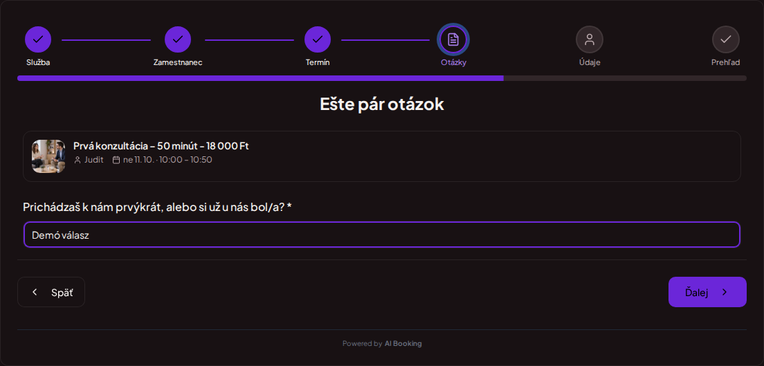 Systém na rezerváciu termínov pre psychológov – Predrezervačná otázka pre psychologickú konzultáciu: Prichádzate prvýkrát alebo ste u nás už boli? Systém na rezerváciu termínov pre psychológov – Predrezervačná otázka pre psychologickú konzultáciu: Prichádzate prvýkrát alebo ste u nás už boli?