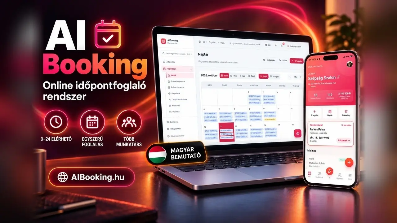 AI Booking – Online időpontfoglaló rendszer bemutató